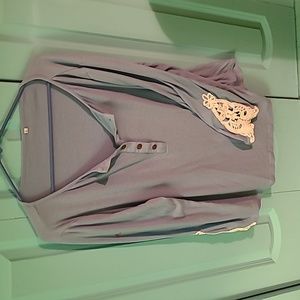 Lace inset sleeve top